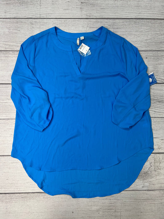 Top Long Sleeve By Cato In Blue, Size: Xl