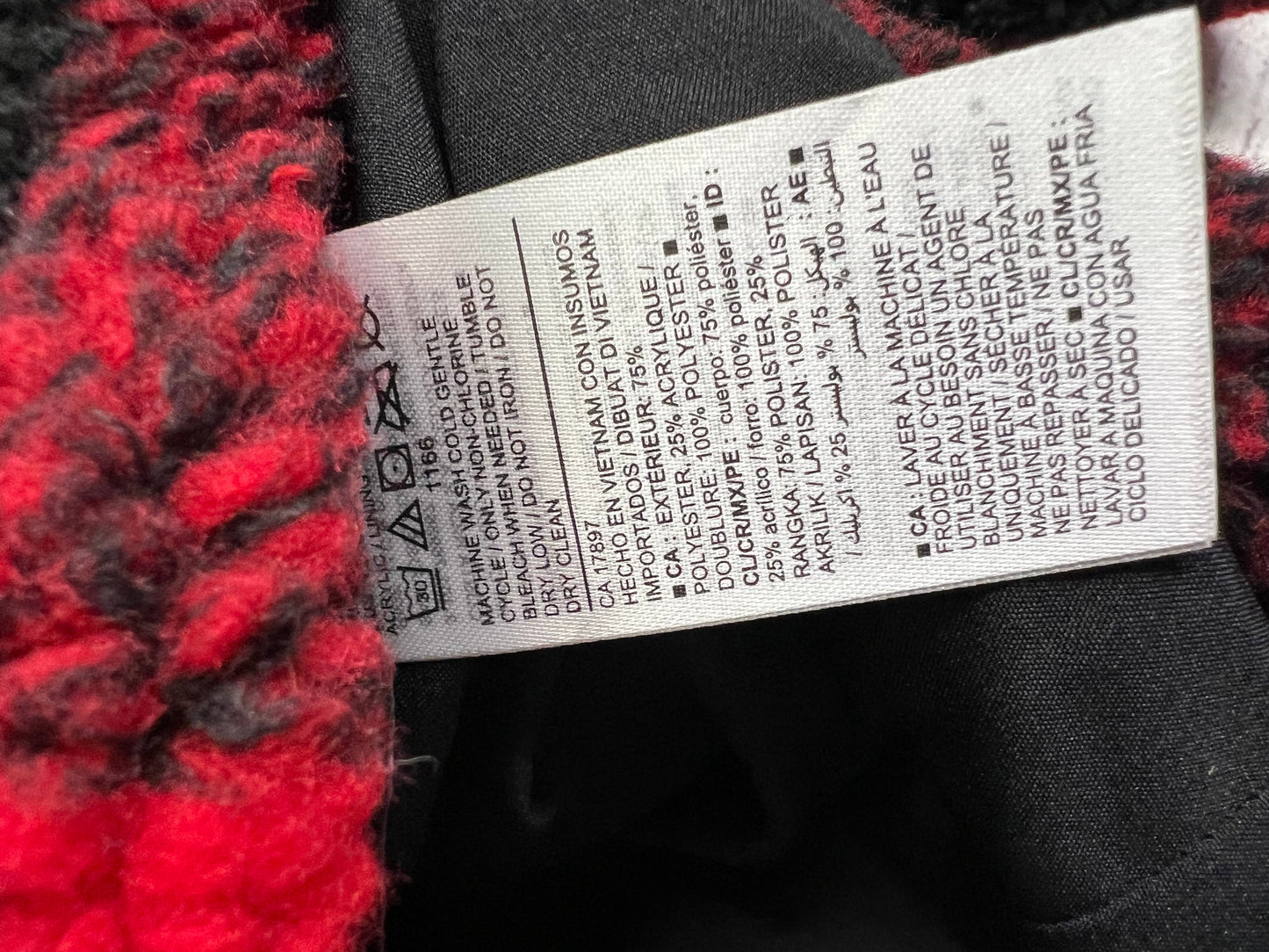 Coat Faux Fur & Sherpa By Old Navy In Red Black, Size: L