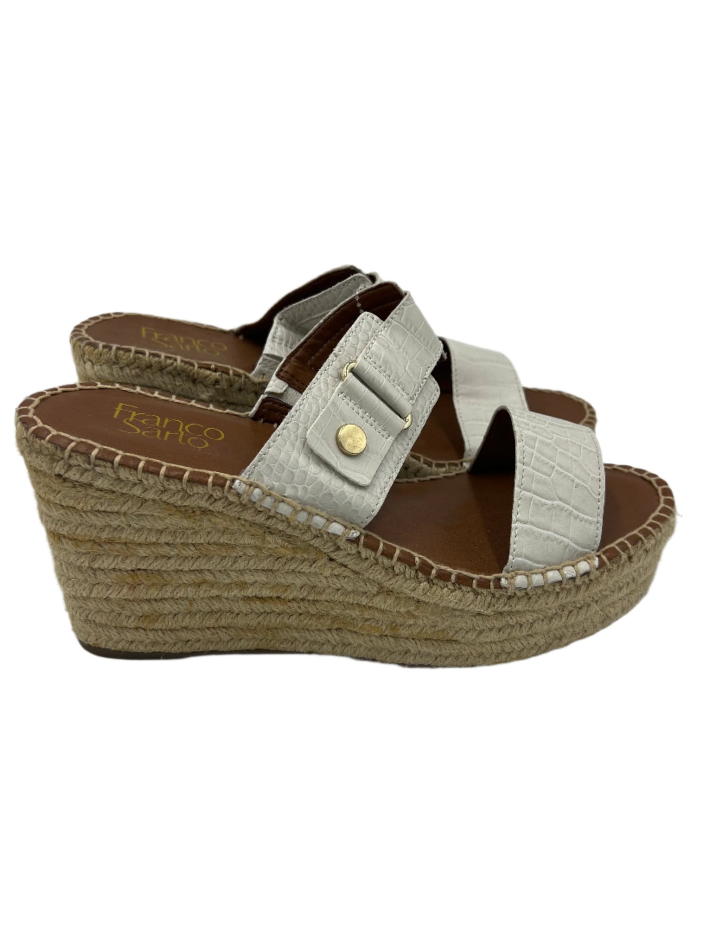 Espadrille Wedge By Franco Sarto In White, Size: 9