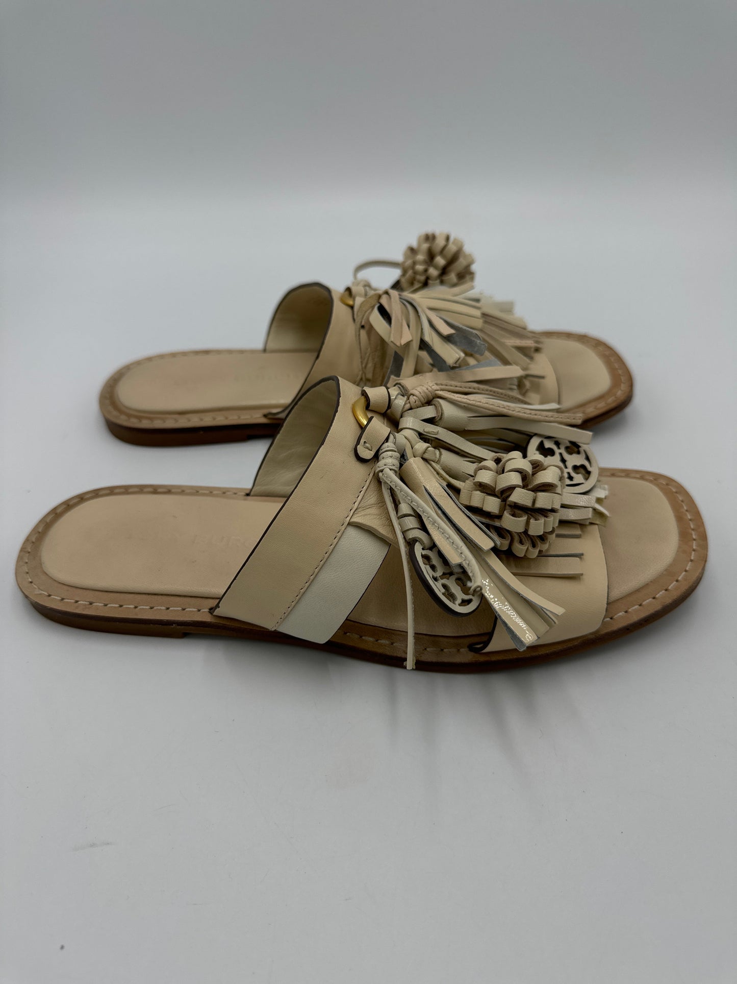 Tory Burch Miller Tassel Slide Designer Sandals in Size: 9.5