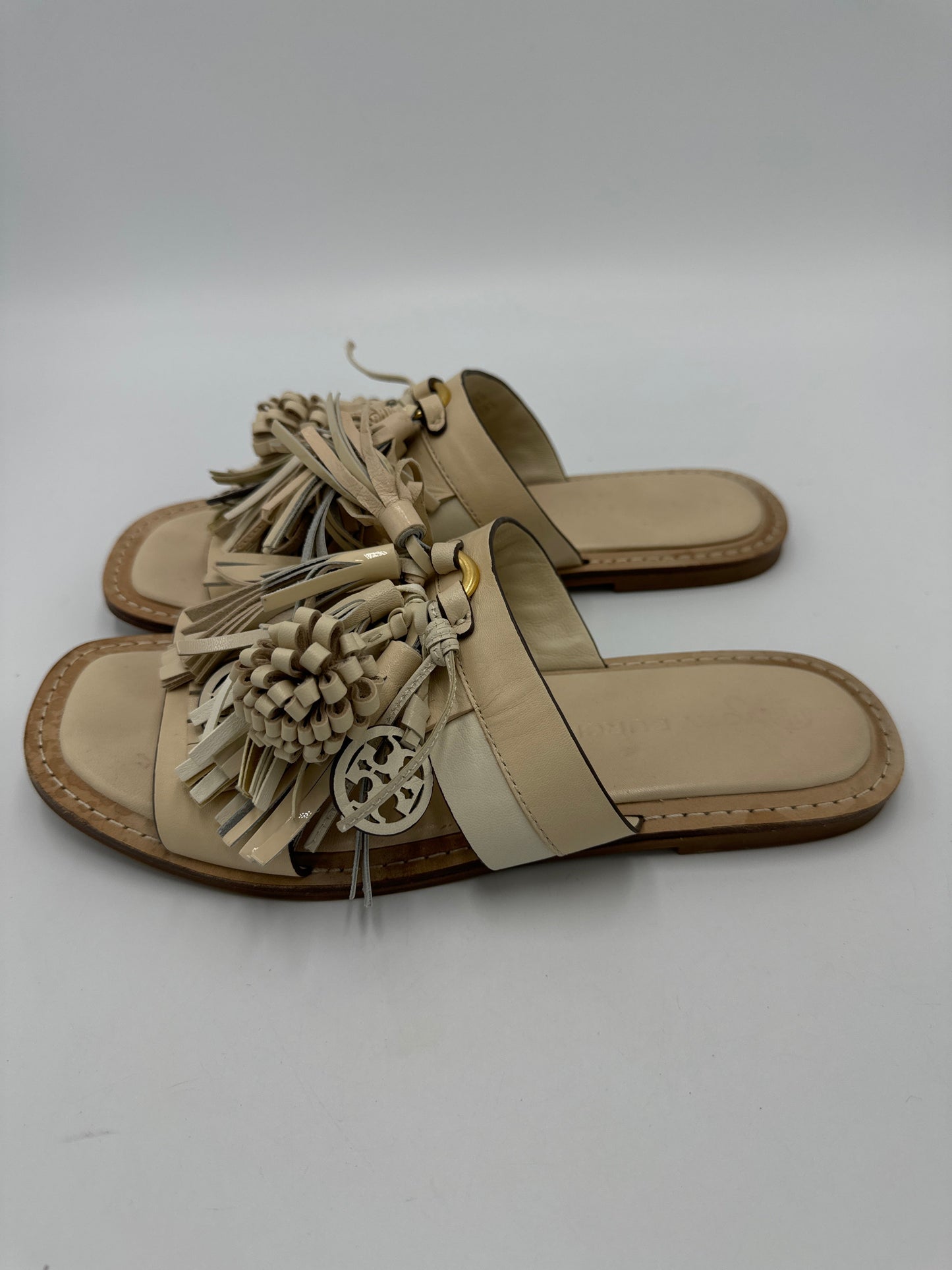 Tory Burch Miller Tassel Slide Designer Sandals in Size: 9.5