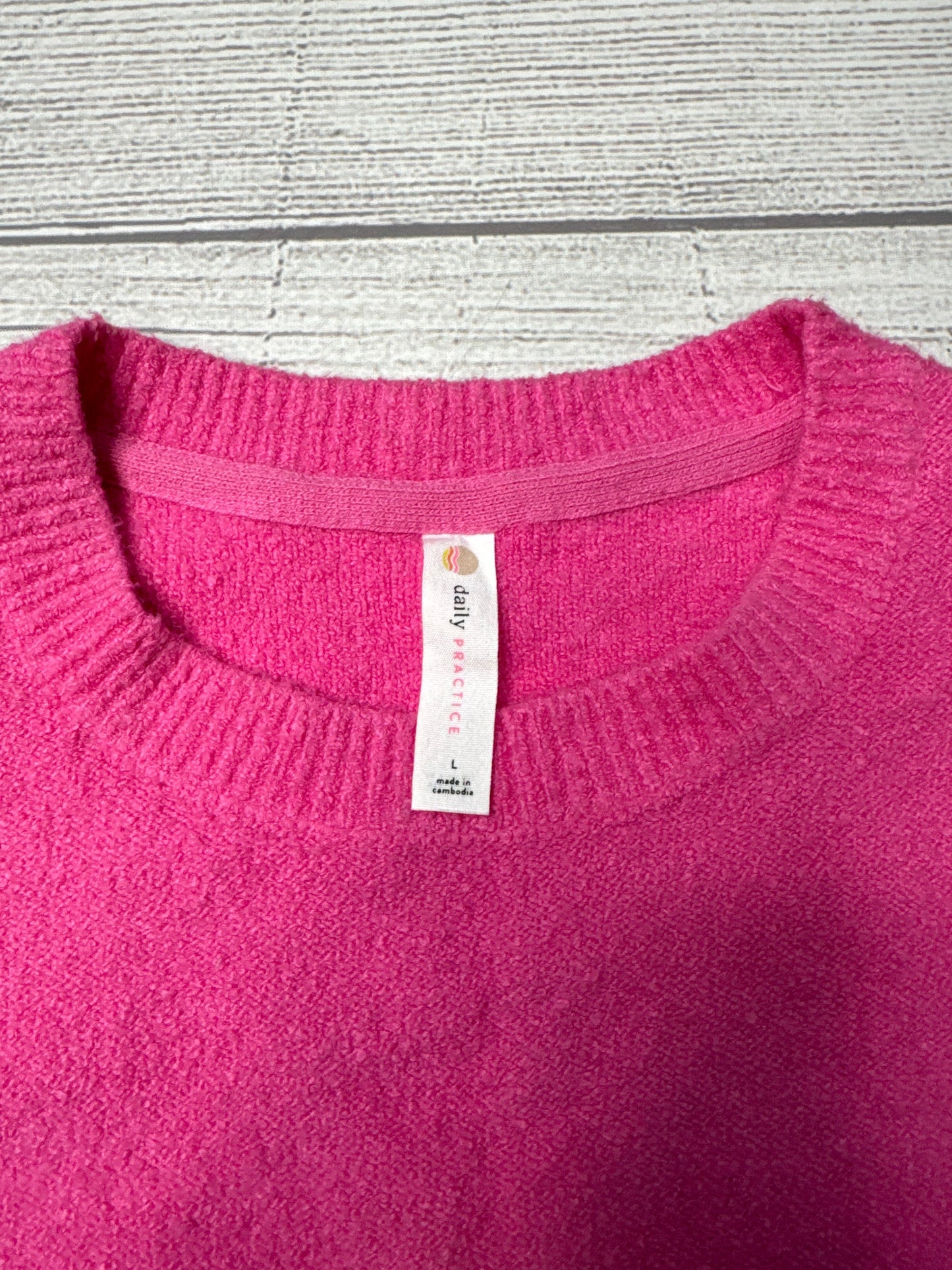 Sweater By Anthropologie In Pink, Size: L