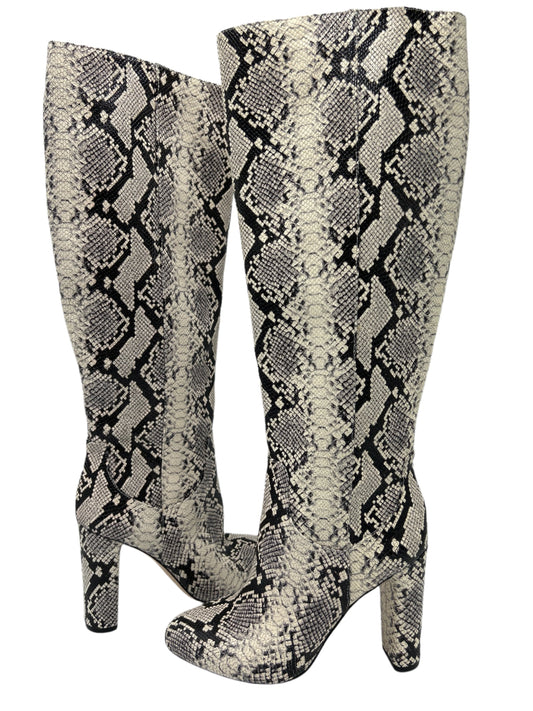 Boots Knee Heels By Antonio Melani In Snakeskin Print, Size: 8.5