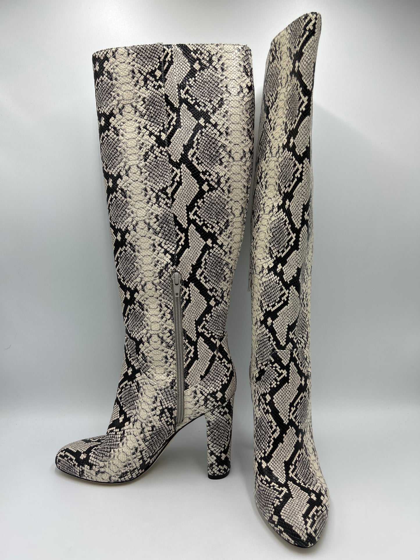 Boots Knee Heels By Antonio Melani In Snakeskin Print, Size: 8.5