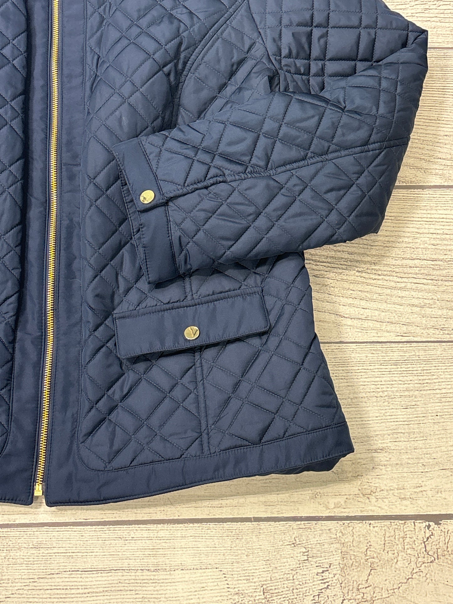 Coat / Jacket Puffer & Quilted By Charter Club In Navy, Size: Xl