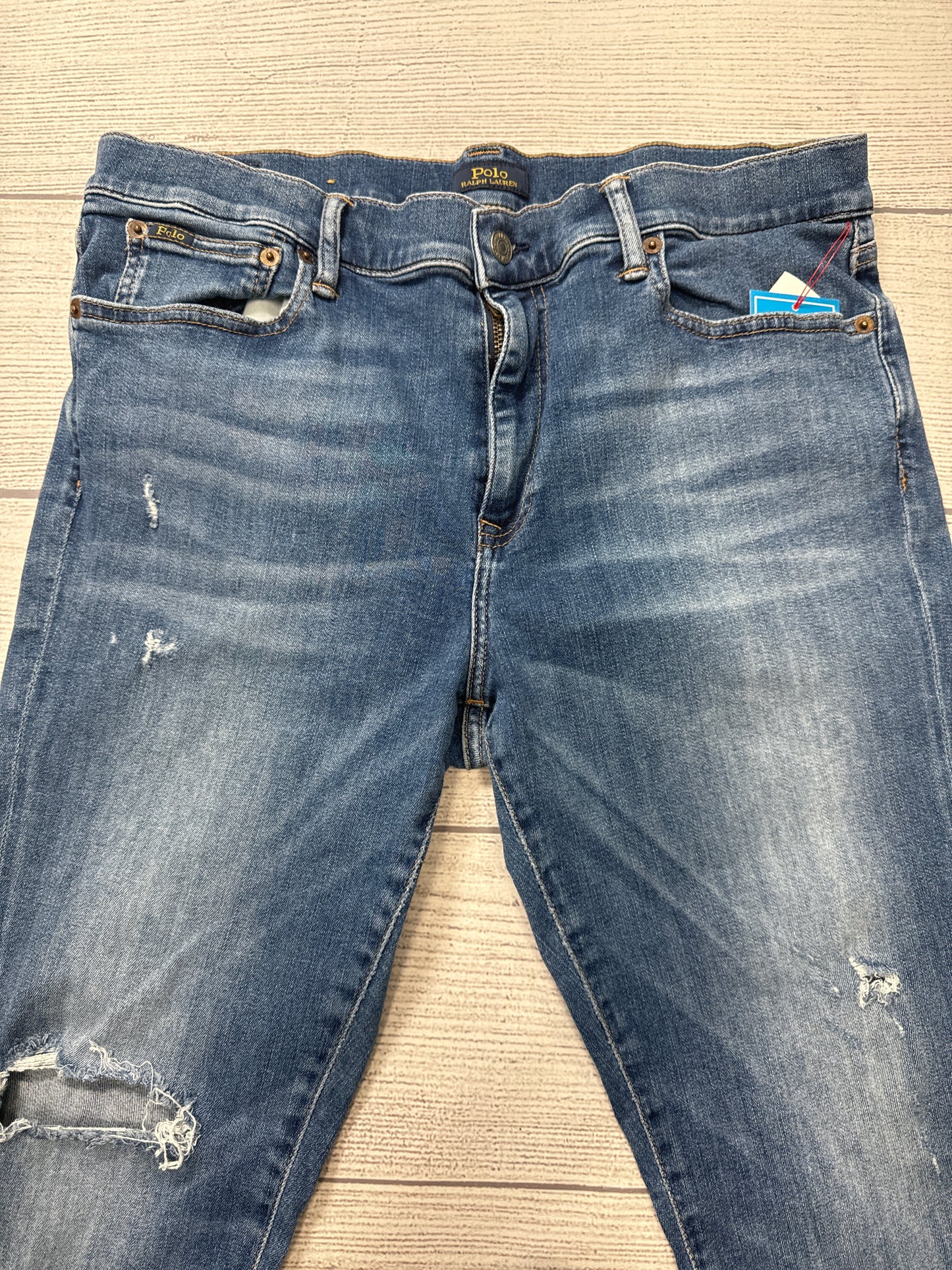 Jeans Skinny By Polo Ralph Lauren In Blue Denim, Size: 12