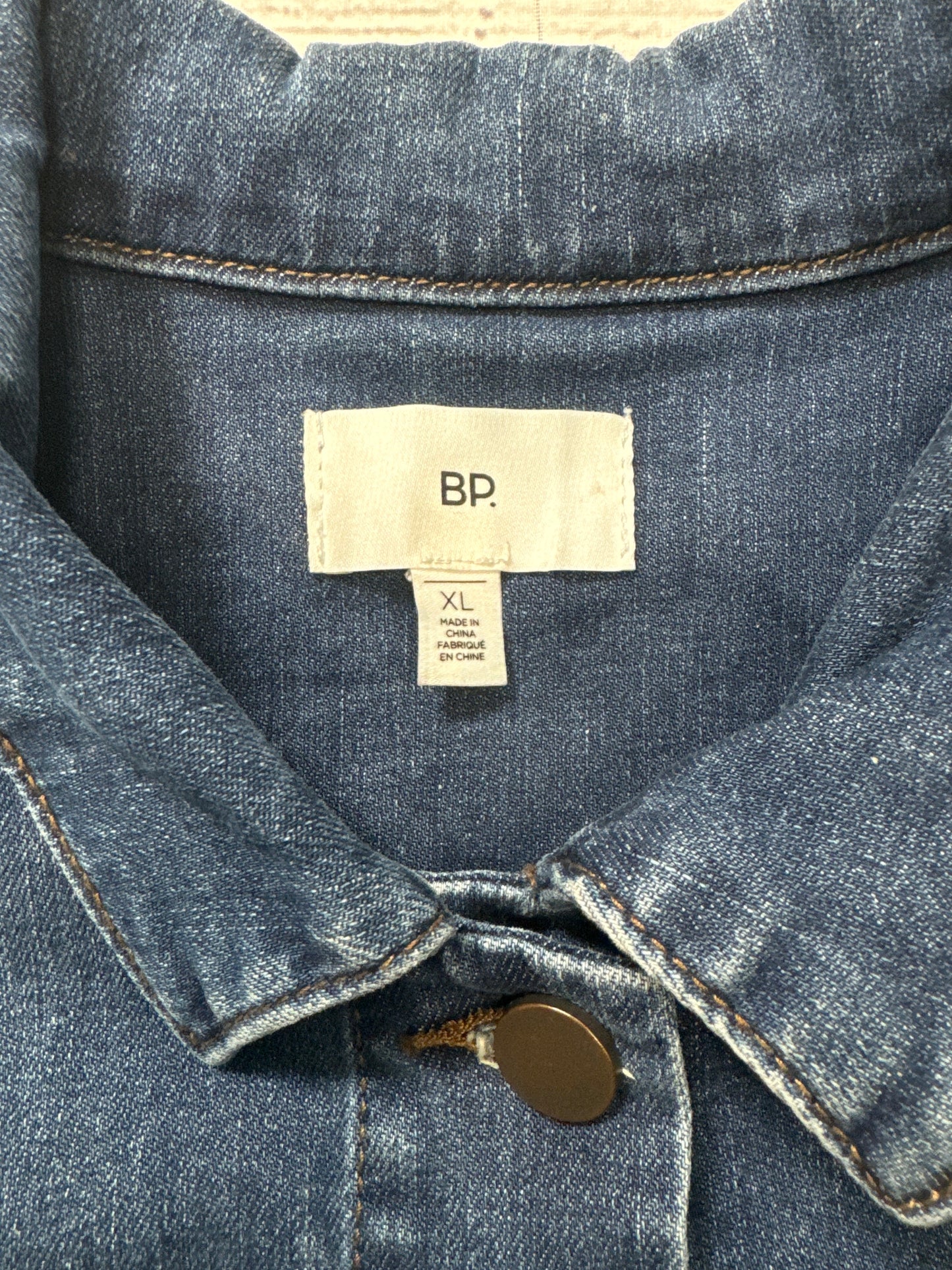 Jacket Denim By Bp In Blue Denim, Size: Xl