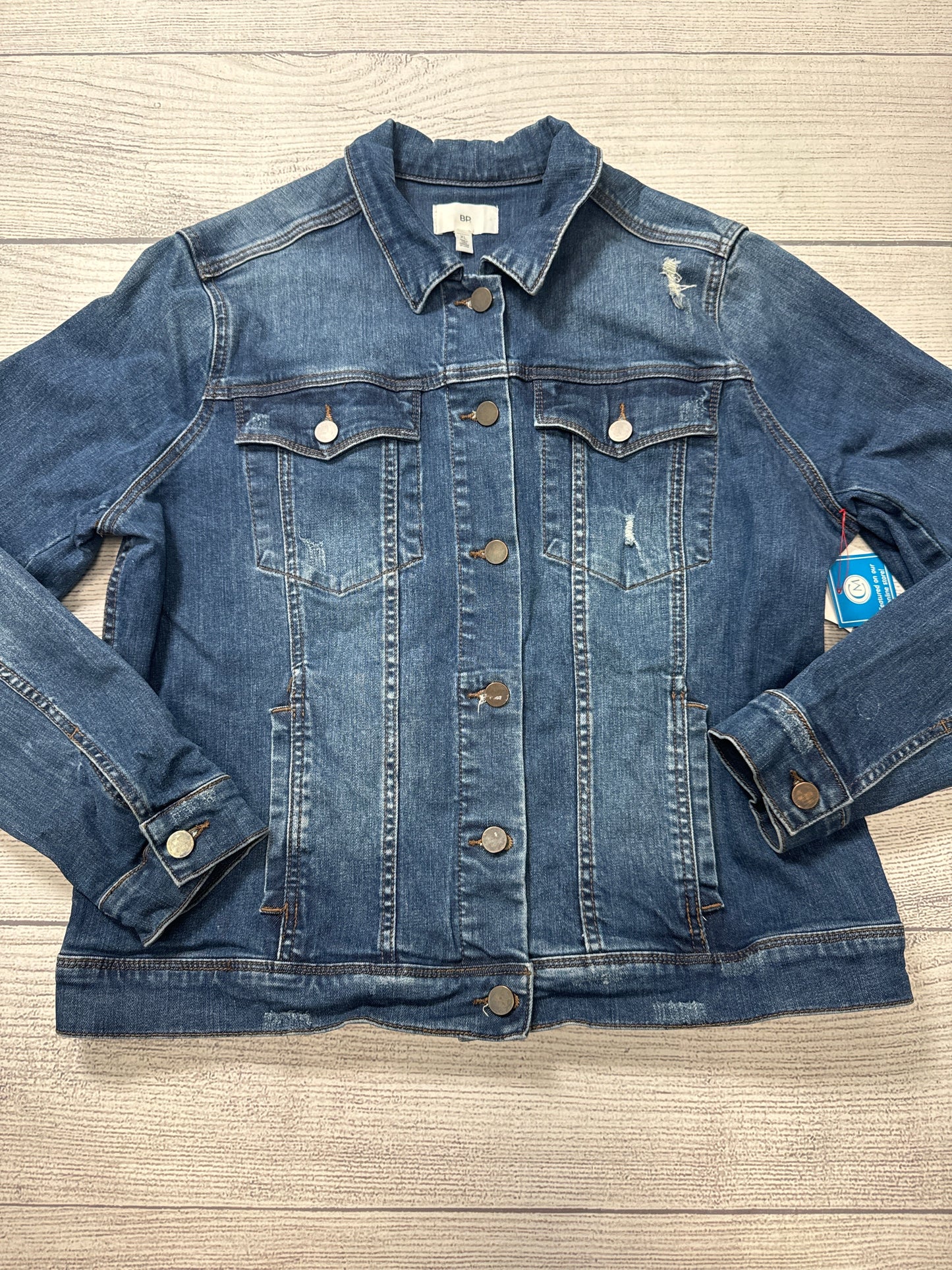 Jacket Denim By Bp In Blue Denim, Size: Xl