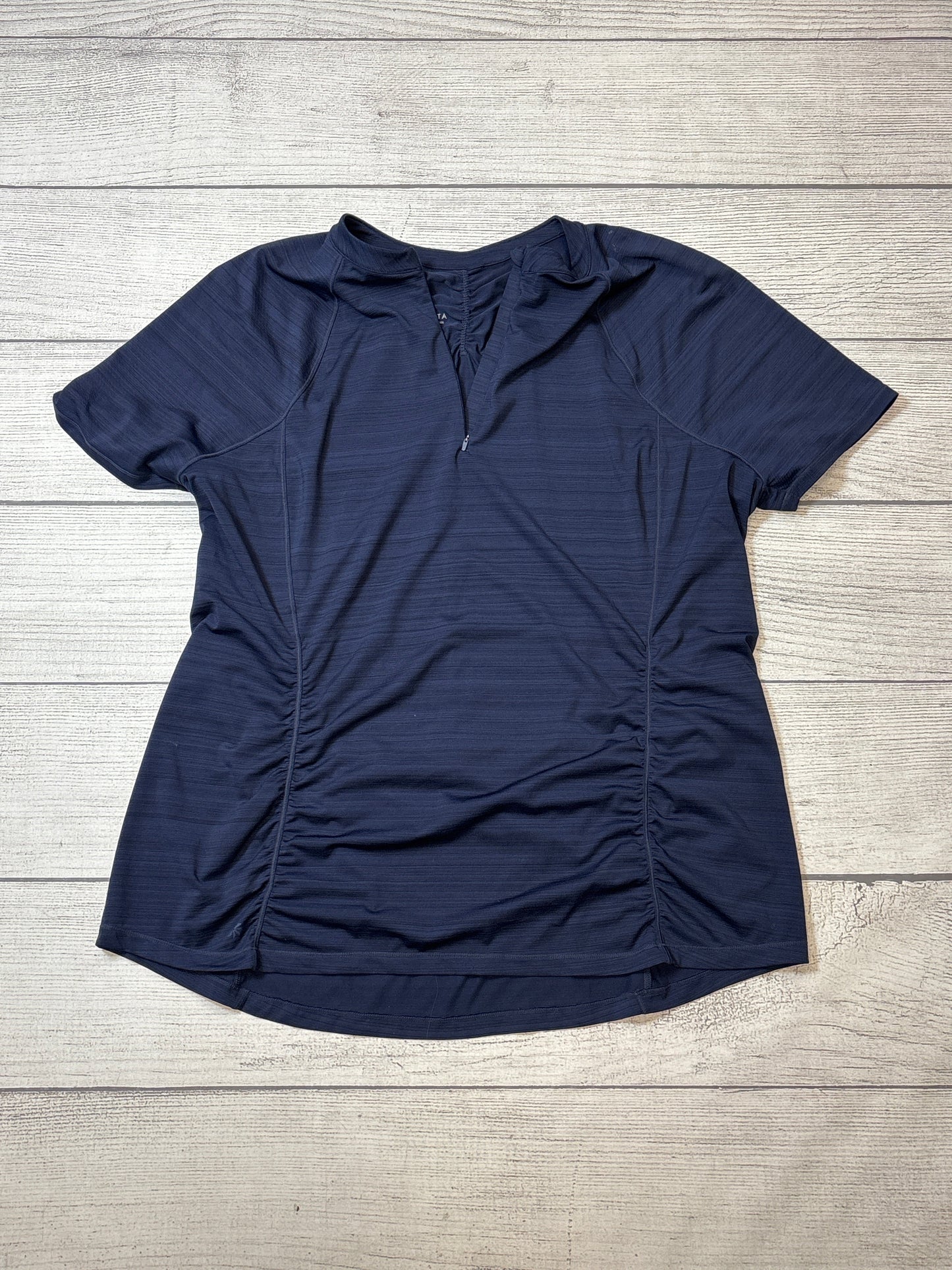 Athletic Top Short Sleeve By Athleta In Navy, Size: 2x