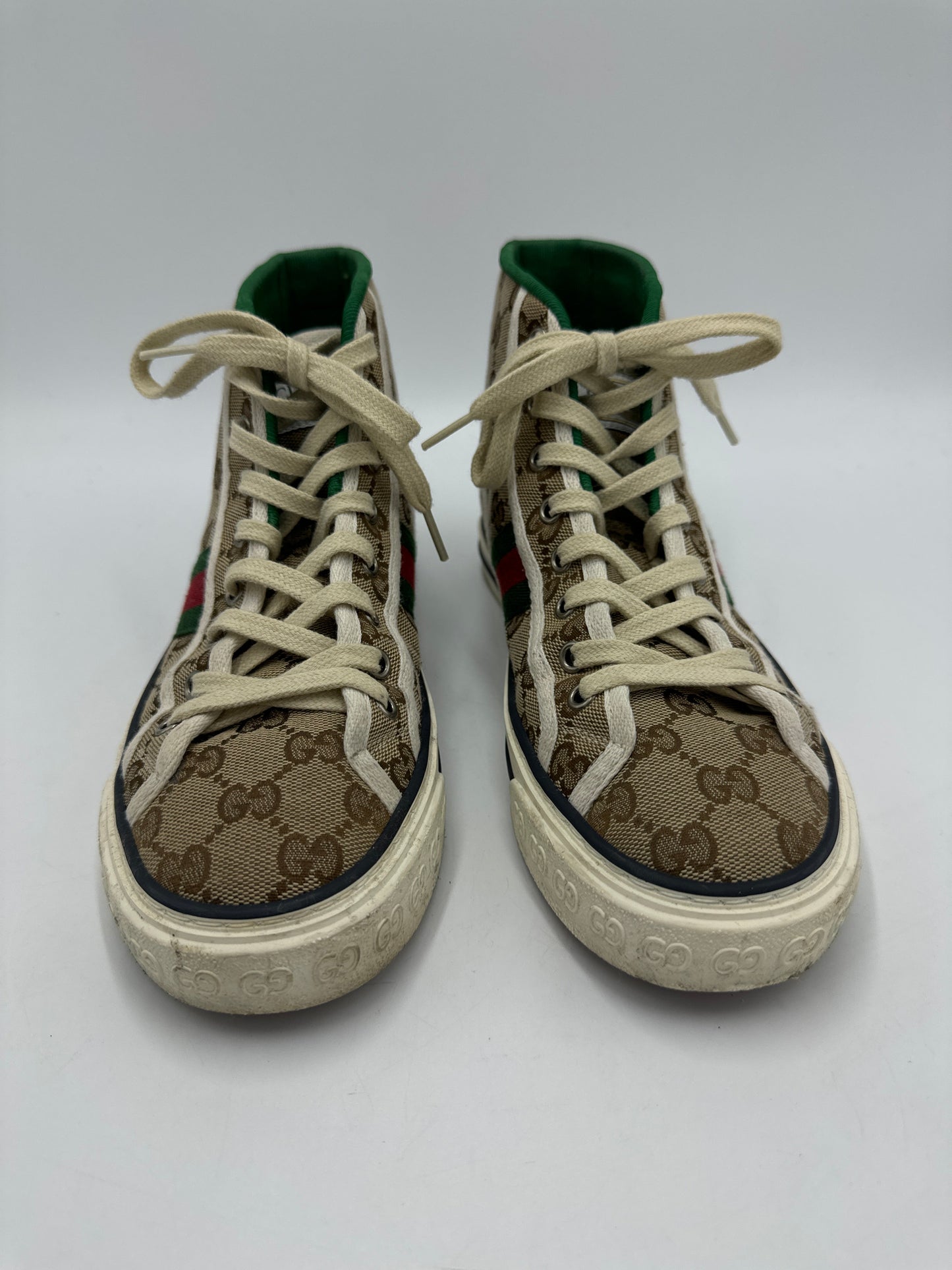 Gucci High Top GG Luxury Designer Sneaker In Size: 8 (38)