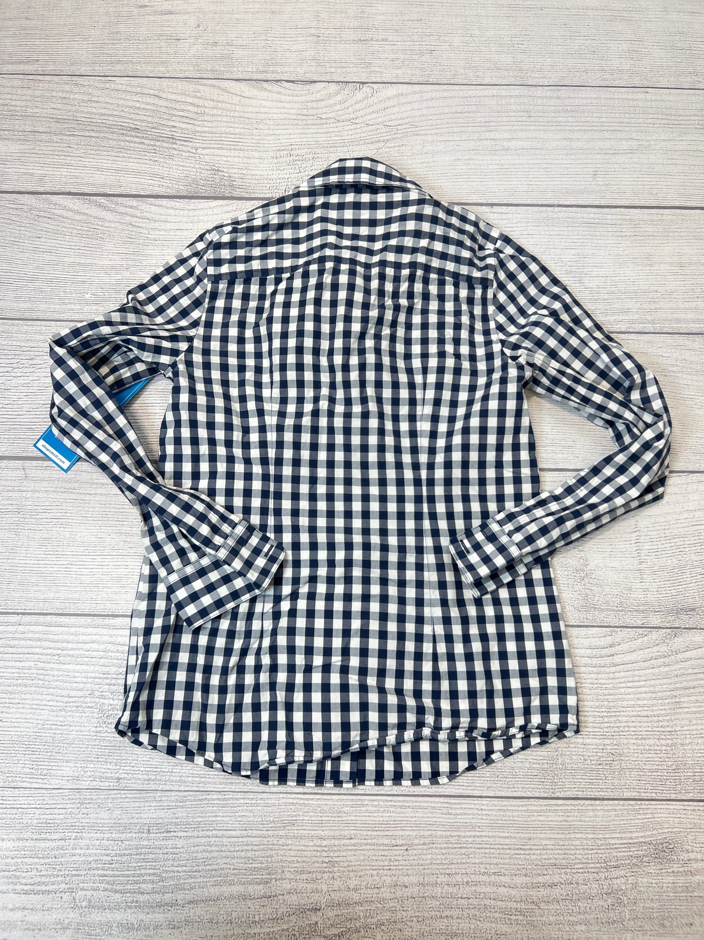 Blouse Long Sleeve By Vineyard Vines In Blue & White, Size: Xs