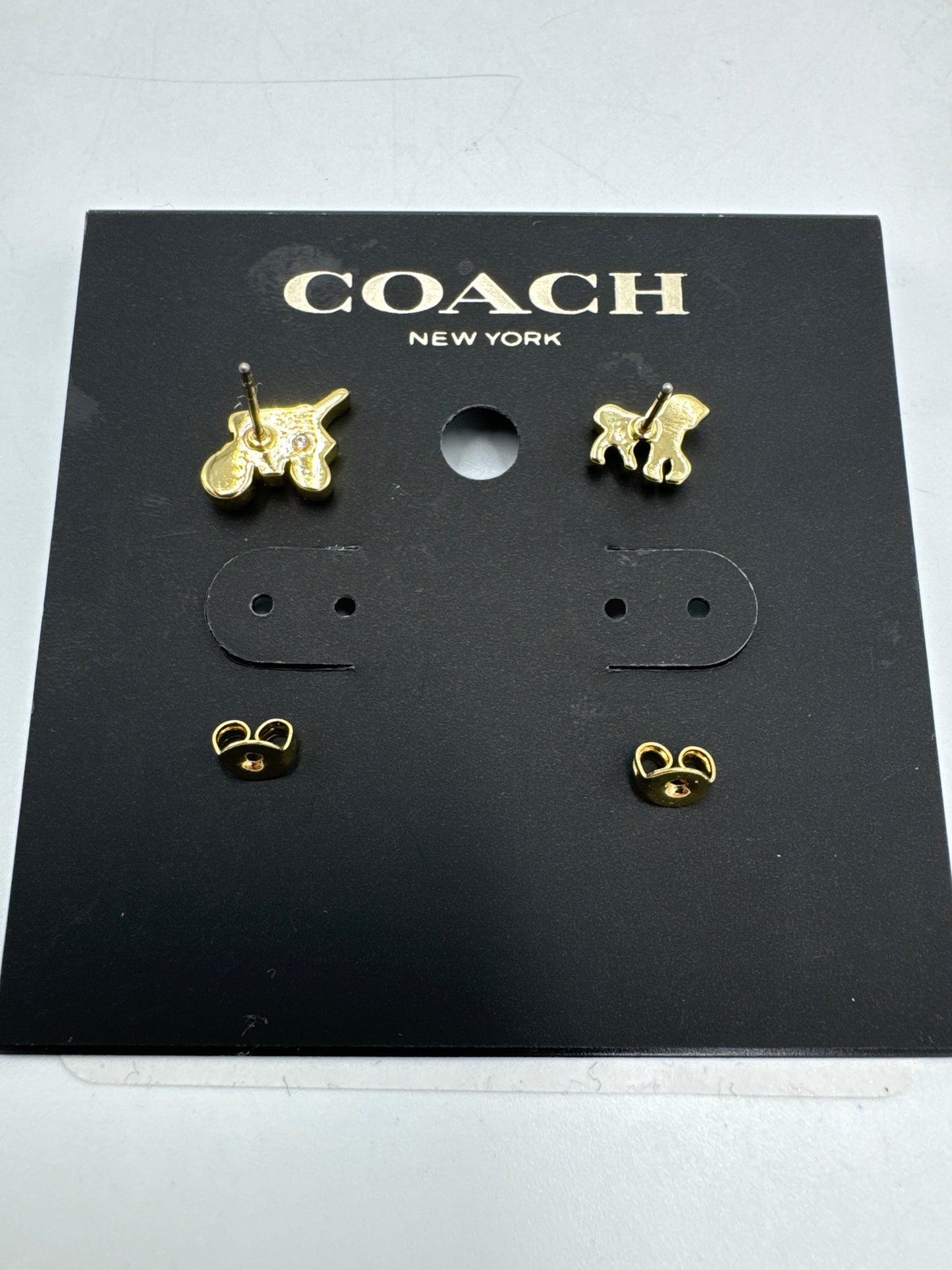 New! Coach Horse & Carriage Stud Designer Earrings