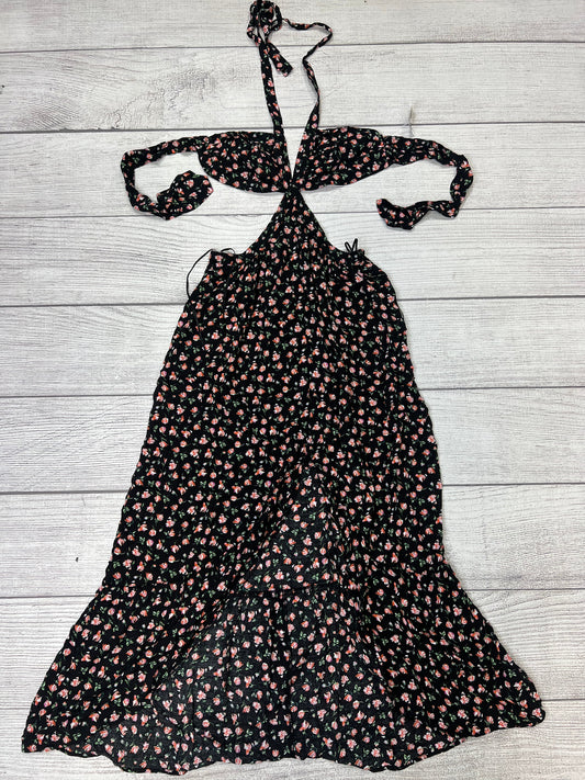 Black Dress Casual Maxi Zara, Size M