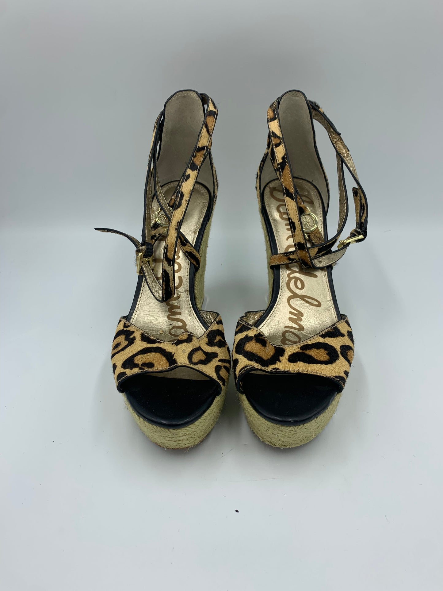 Animal Print Shoes Heels Block Sam Edelman, Size 8.5