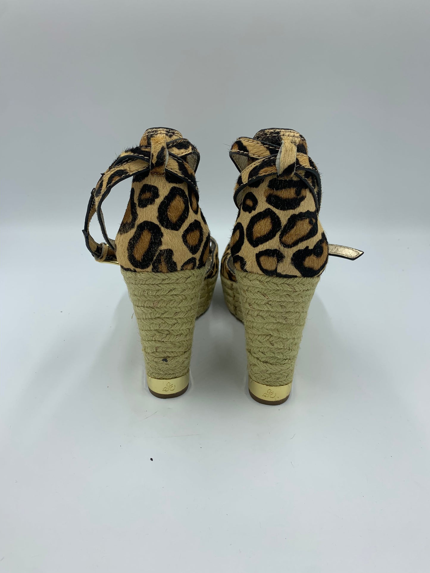 Animal Print Shoes Heels Block Sam Edelman, Size 8.5