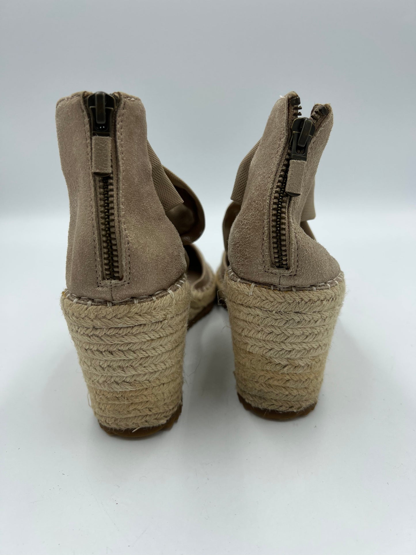 Beige Espadrille Wedges by Eileen Fisher, Size 10