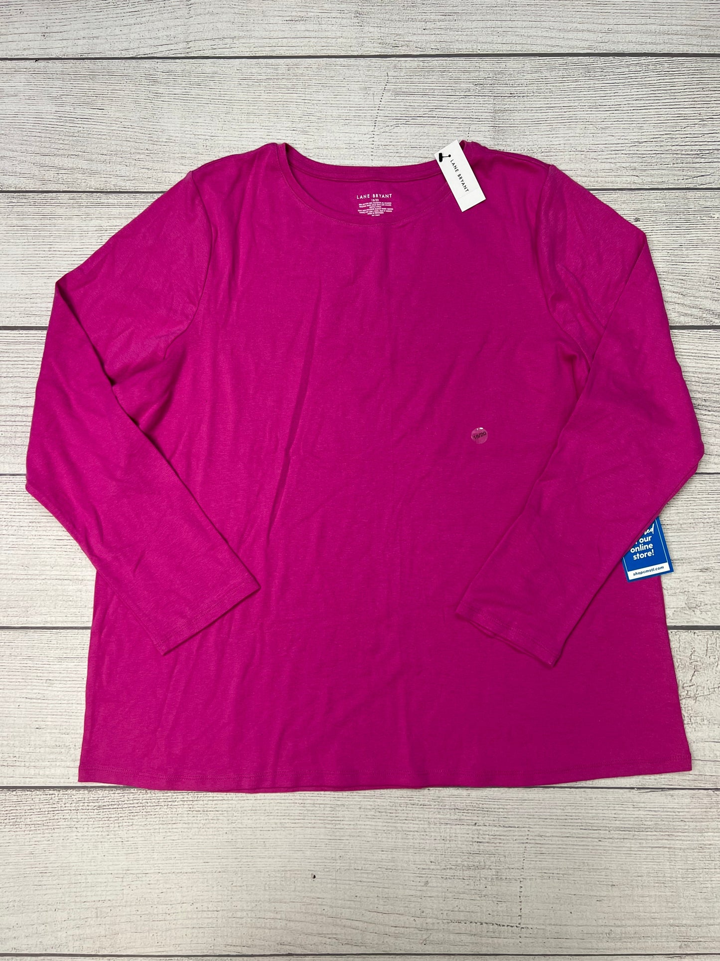 Pink Top Long Sleeve Basic Lane Bryant, Size Xxl