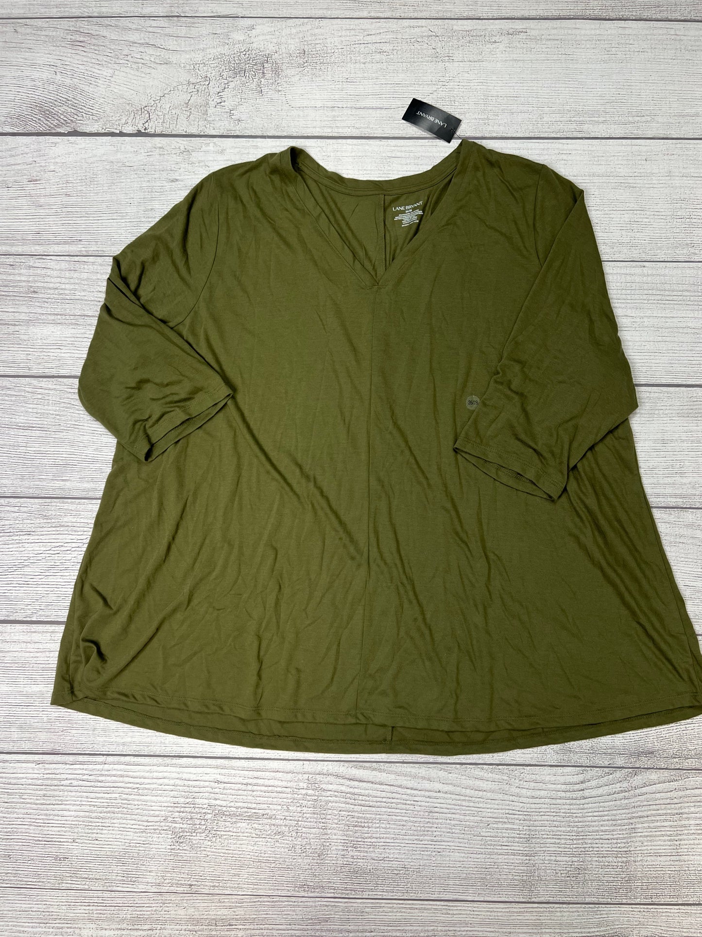 Top Long Sleeve By Lane Bryant In Green, Size: 3x