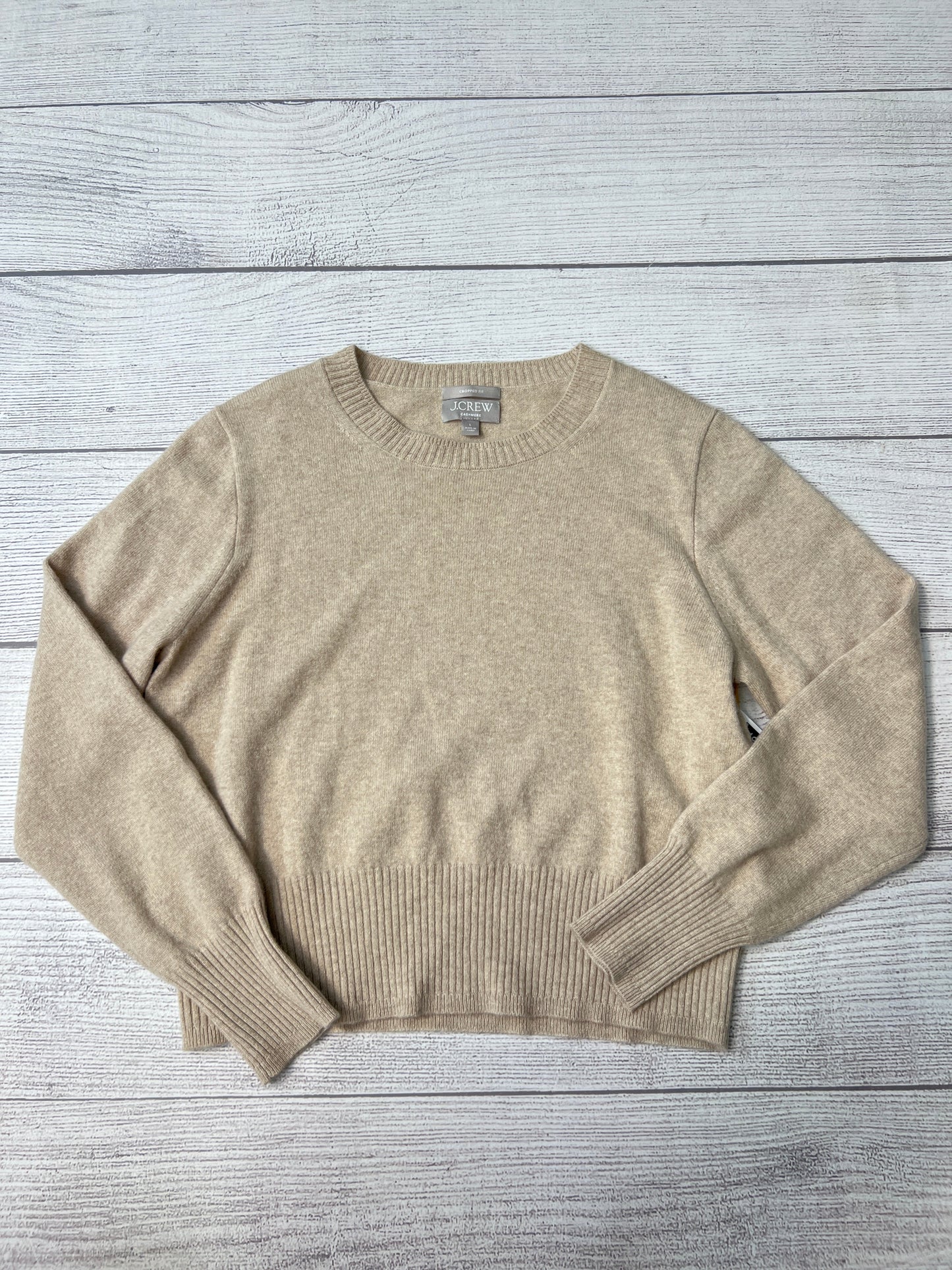 Sweater Cashmere By J Crew In Tan, Size: L