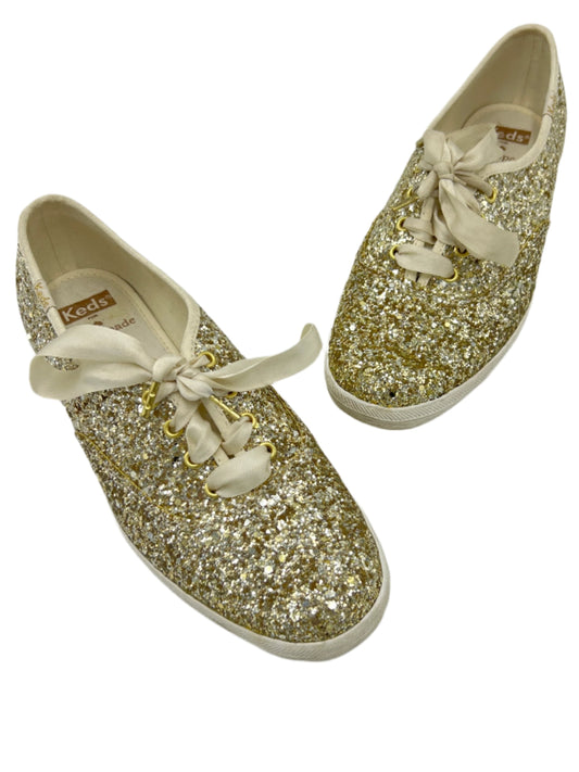 Shoes Athletic By Keds X Kate Spade Designer In Gold, Size: 7