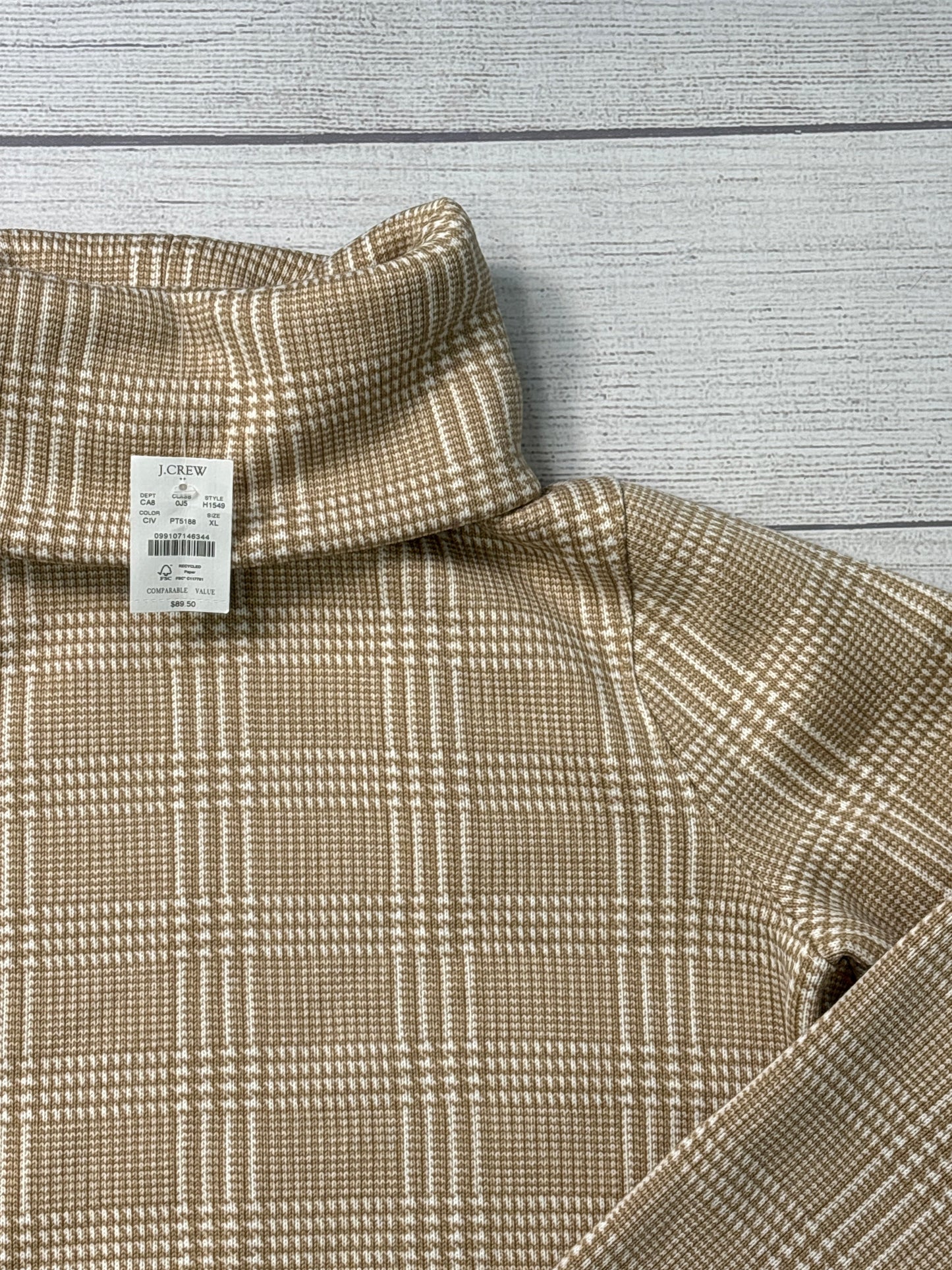 Jacket Fleece By J Crew In Brown, Size: Xl