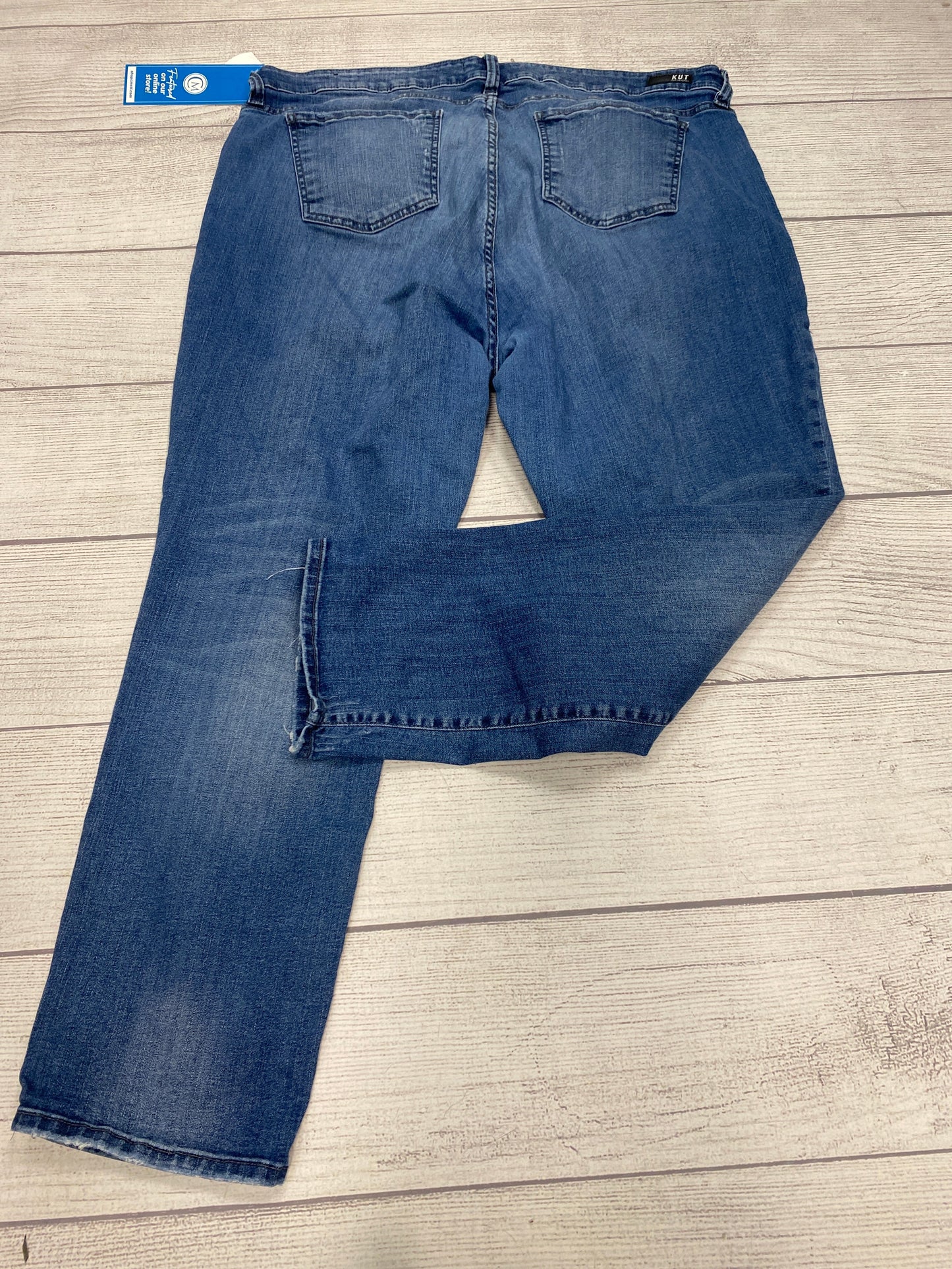 Jeans Straight By Kut In Blue Denim, Size: 20