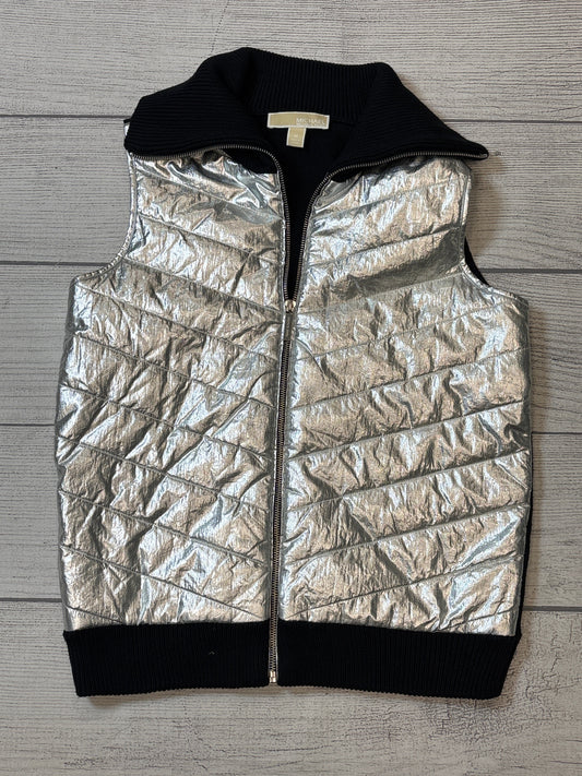 Vest Puffer & Quilted By Michael By Michael Kors In Silver, Size: M