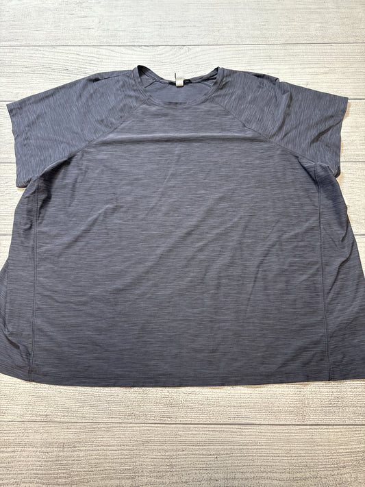 Athletic Top Short Sleeve By Athleta In Grey, Size: 3x