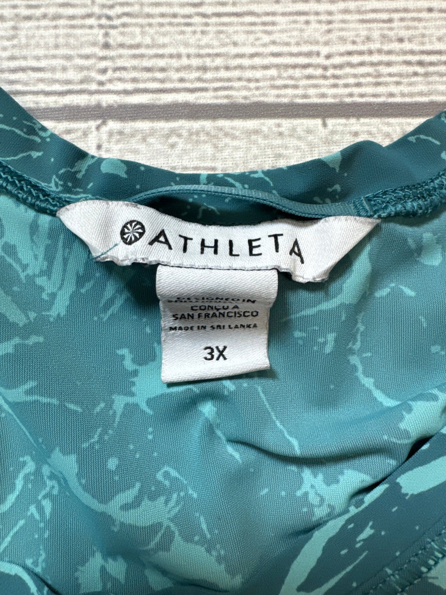 Athletic Top Short Sleeve By Athleta In Blue, Size: 3x