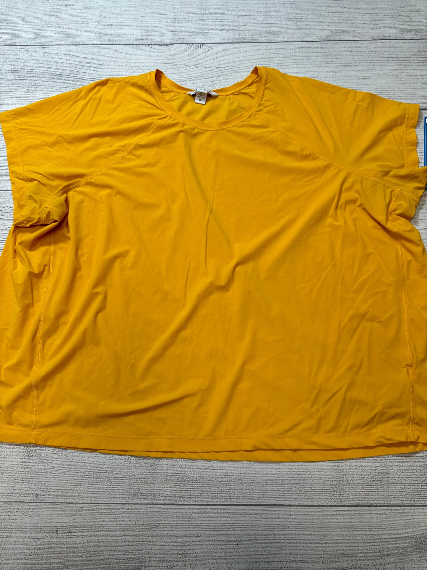 Athletic Top Short Sleeve By Athleta In Yellow, Size: 3x