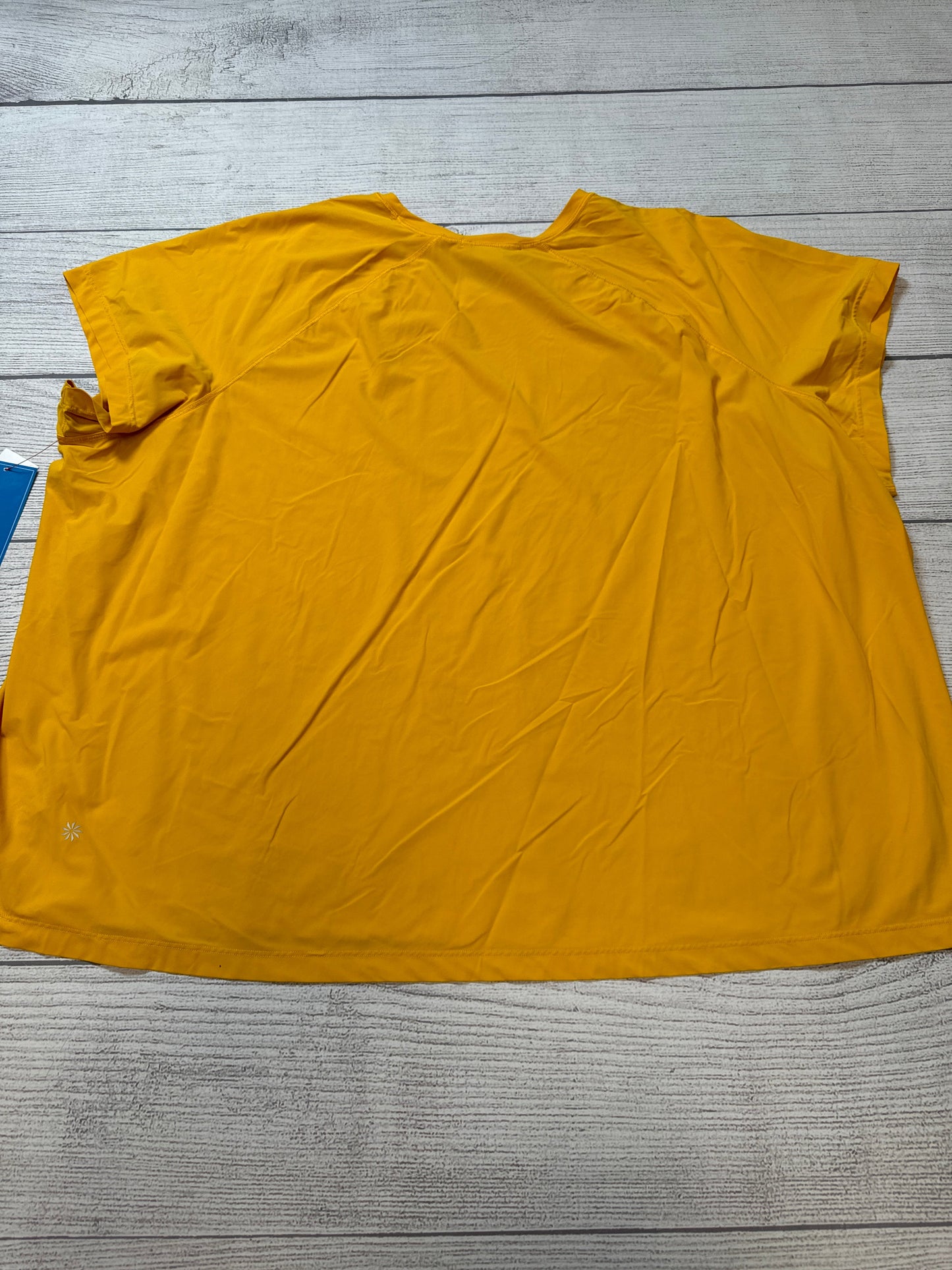 Athletic Top Short Sleeve By Athleta In Yellow, Size: 3x