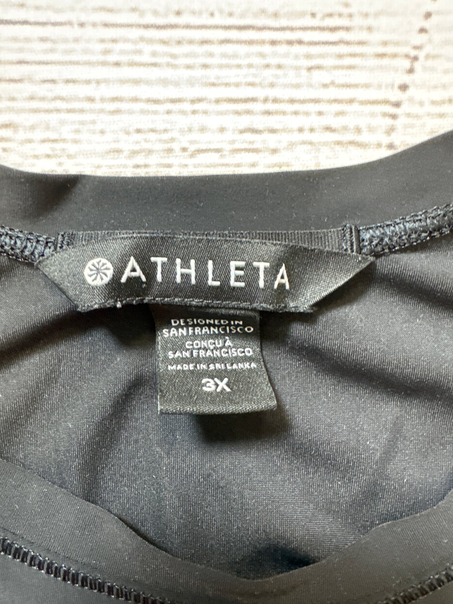 Athletic Top Long Sleeve Crewneck By Athleta In Black, Size: 3x