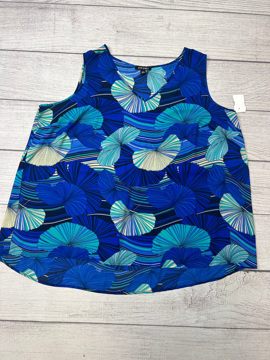 Blue Top Sleeveless Roz And Ali, Size 3x