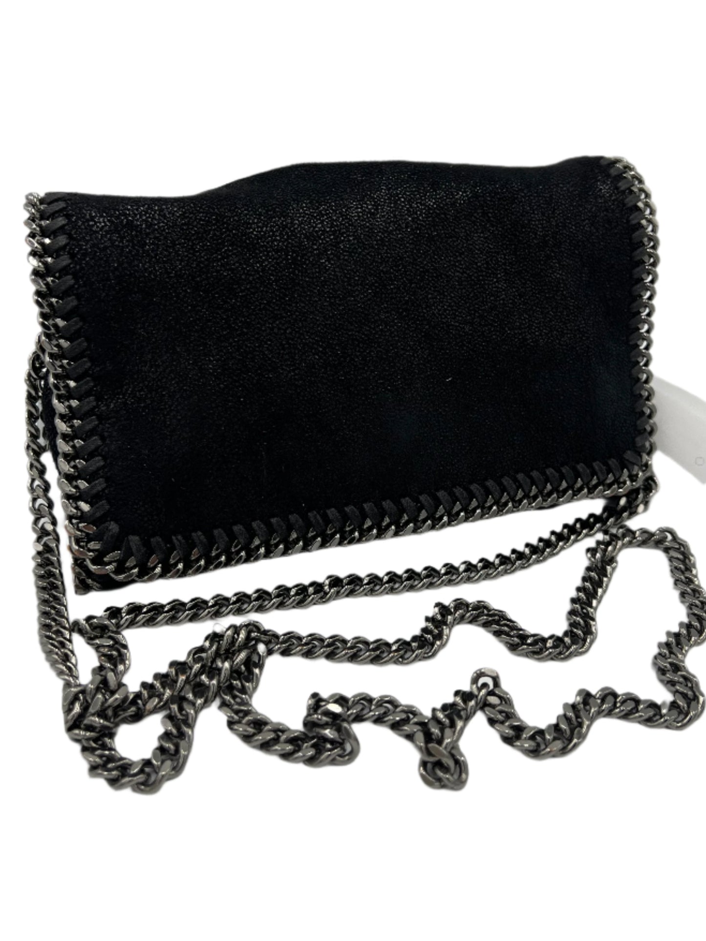 Stella Mccartney Glitter Designer Foldover Falabella in Black