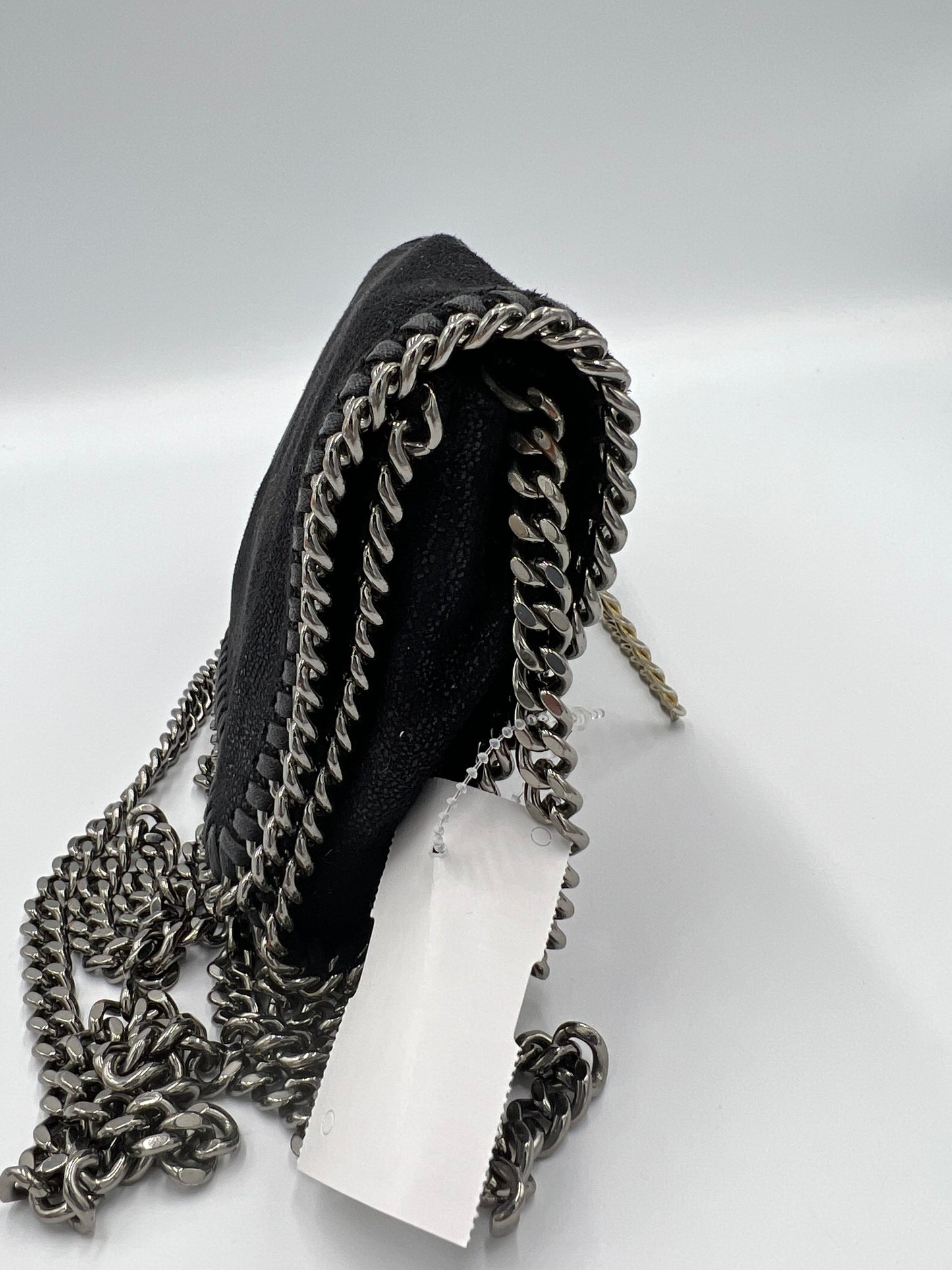 Stella Mccartney Glitter Designer Foldover Falabella in Black