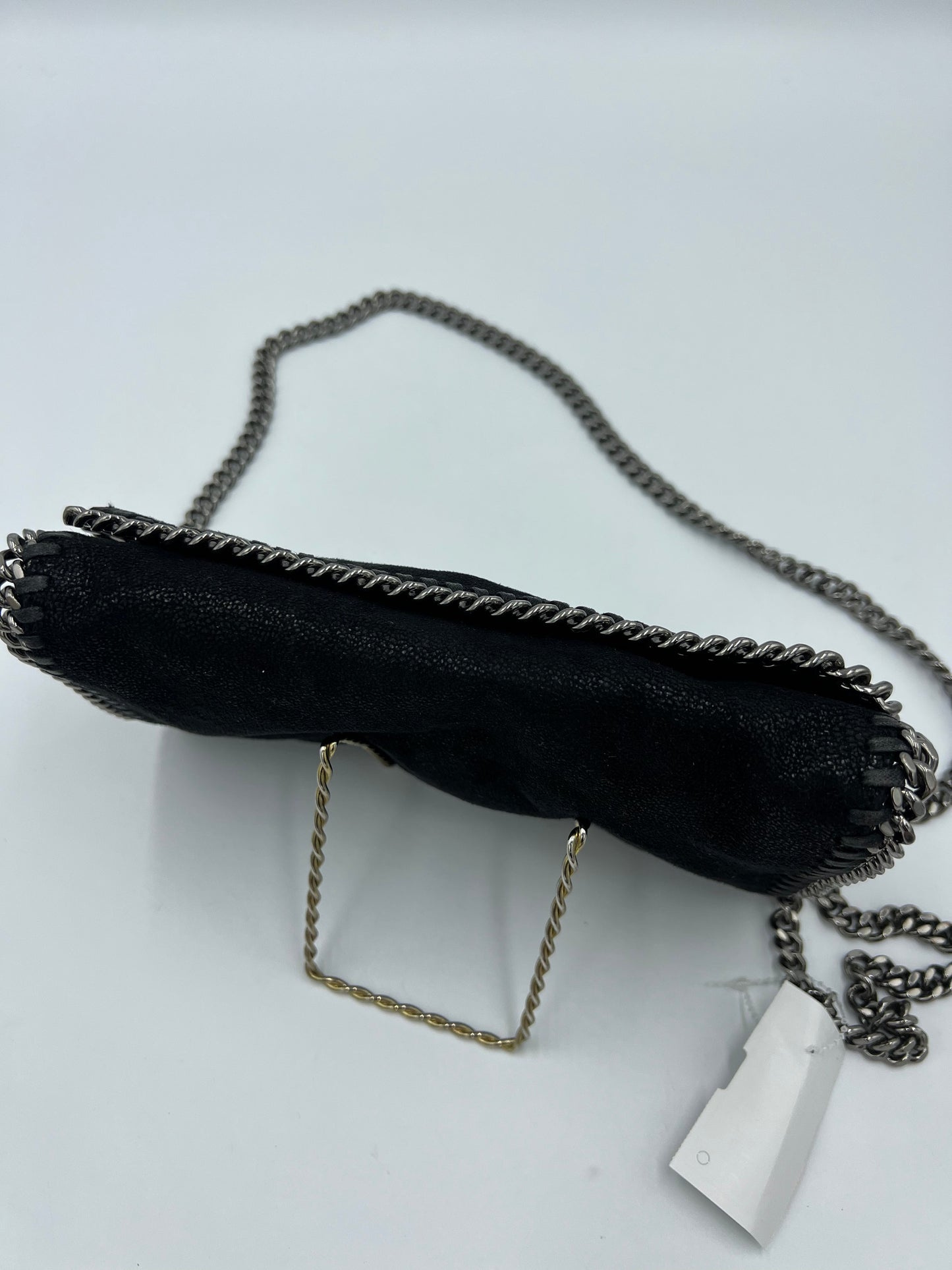 Stella Mccartney Glitter Designer Foldover Falabella in Black