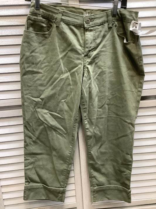 Green Capris Style And Company, Size 8petite