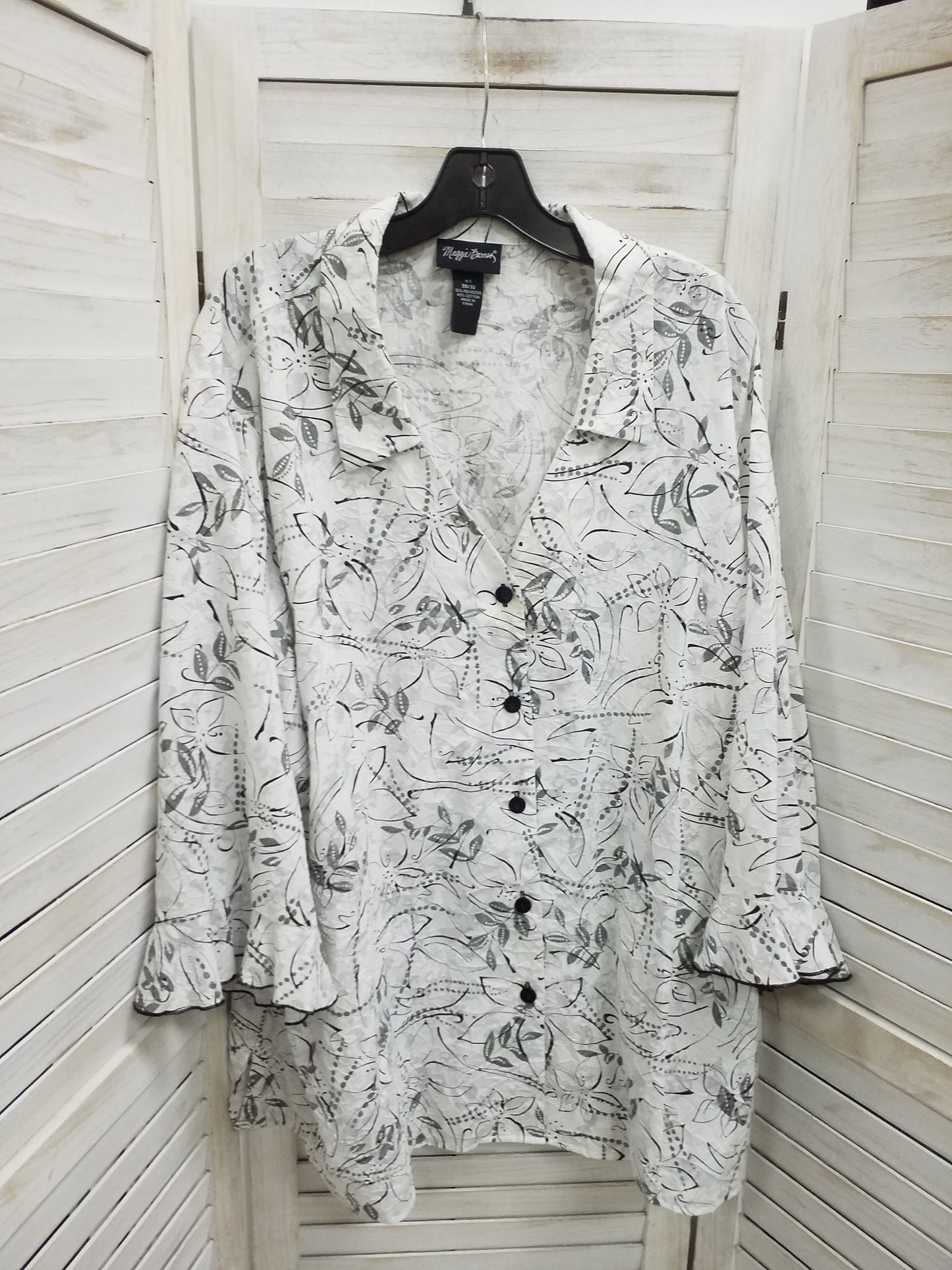 Blouse Long Sleeve By Maggie Barnes  Size: 4x