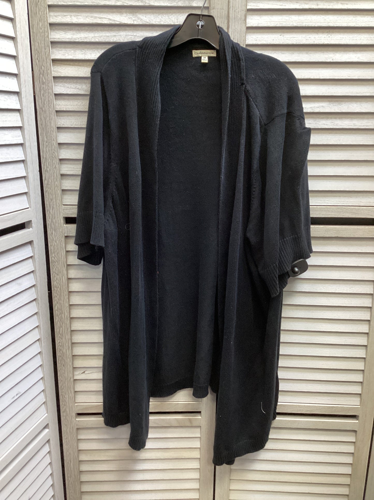 Cardigan By Croft And Barrow In Black, Size: 3x