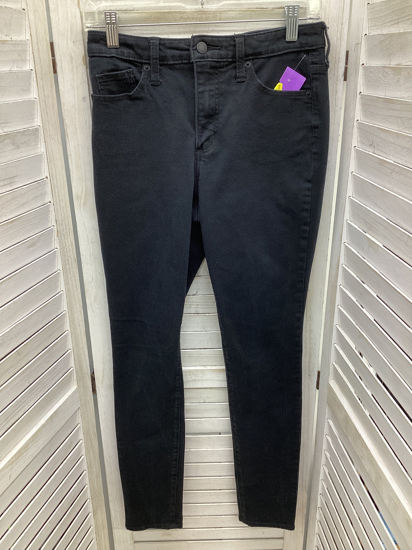 Jeans Skinny By Universal Thread In Black Denim, Size: 4