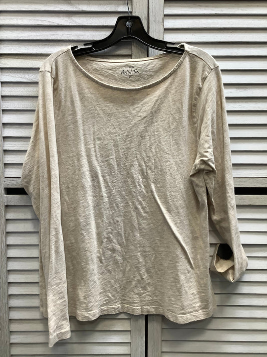 Top Long Sleeve By J. Crew In Tan, Size: Xl