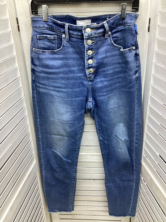 Jeans Skinny By Loft In Blue Denim, Size: 6