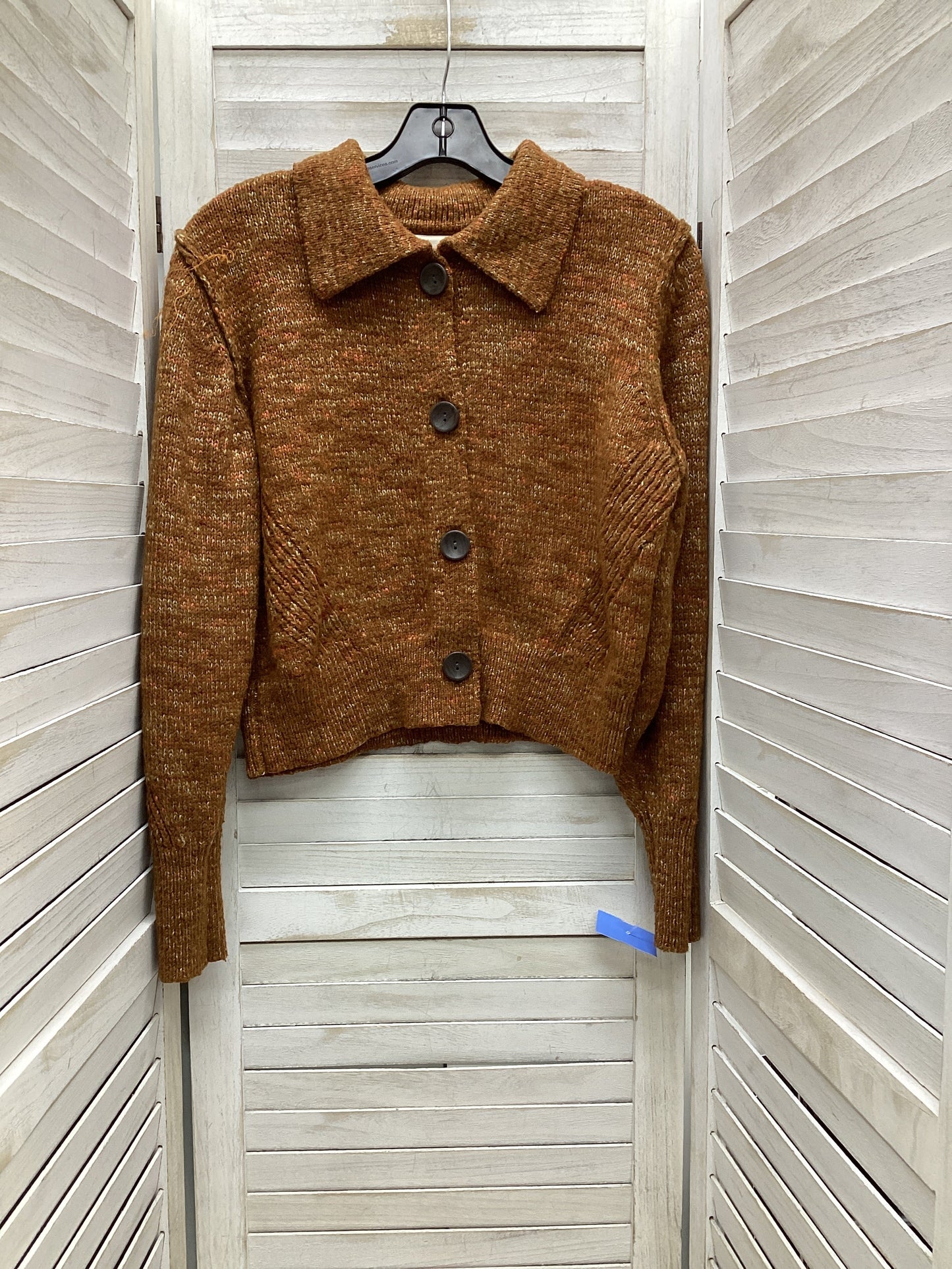 Sweater Cardigan By Universal Thread In Copper, Size: M