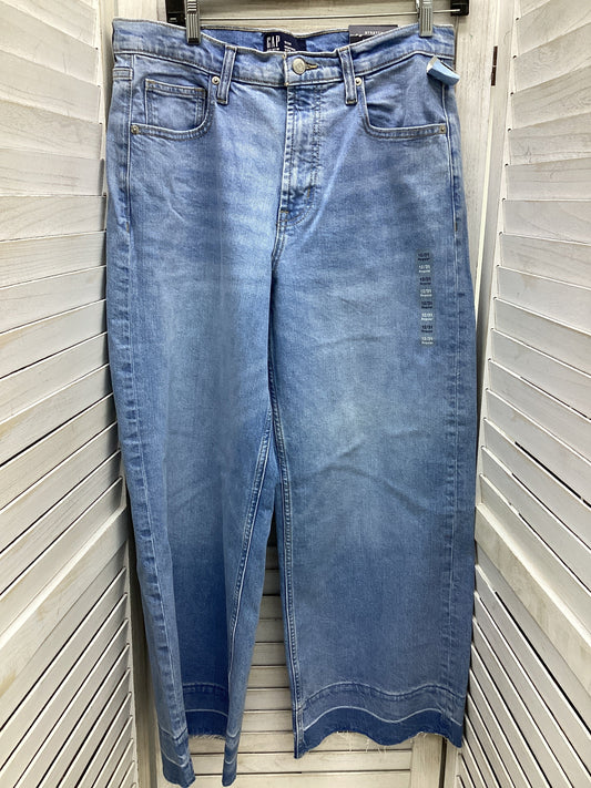 Jeans Wide Leg By Gap In Blue Denim, Size: 12