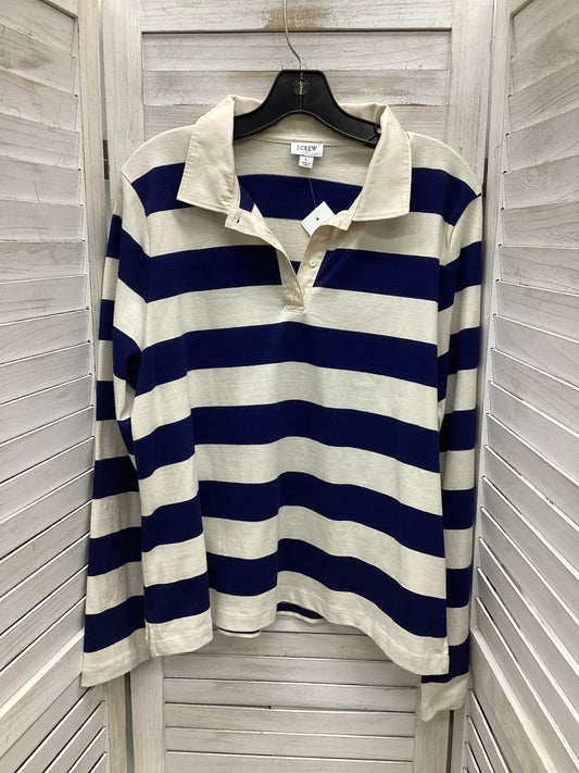 Top Long Sleeve By J. Crew In Striped Pattern, Size: L