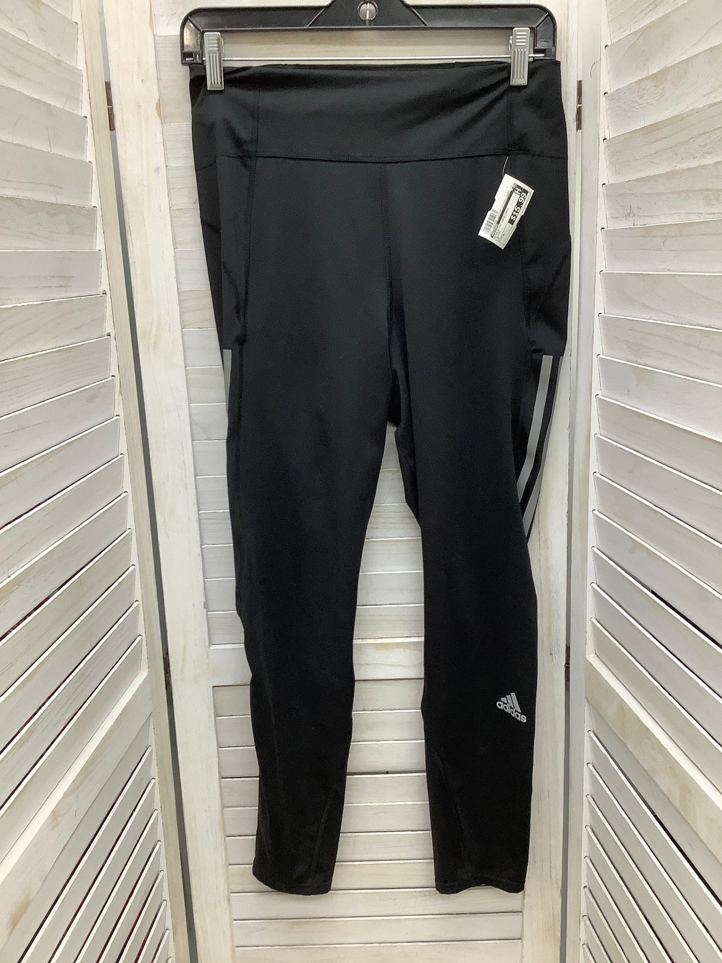 Athletic Leggings By Adidas In Black, Size: M