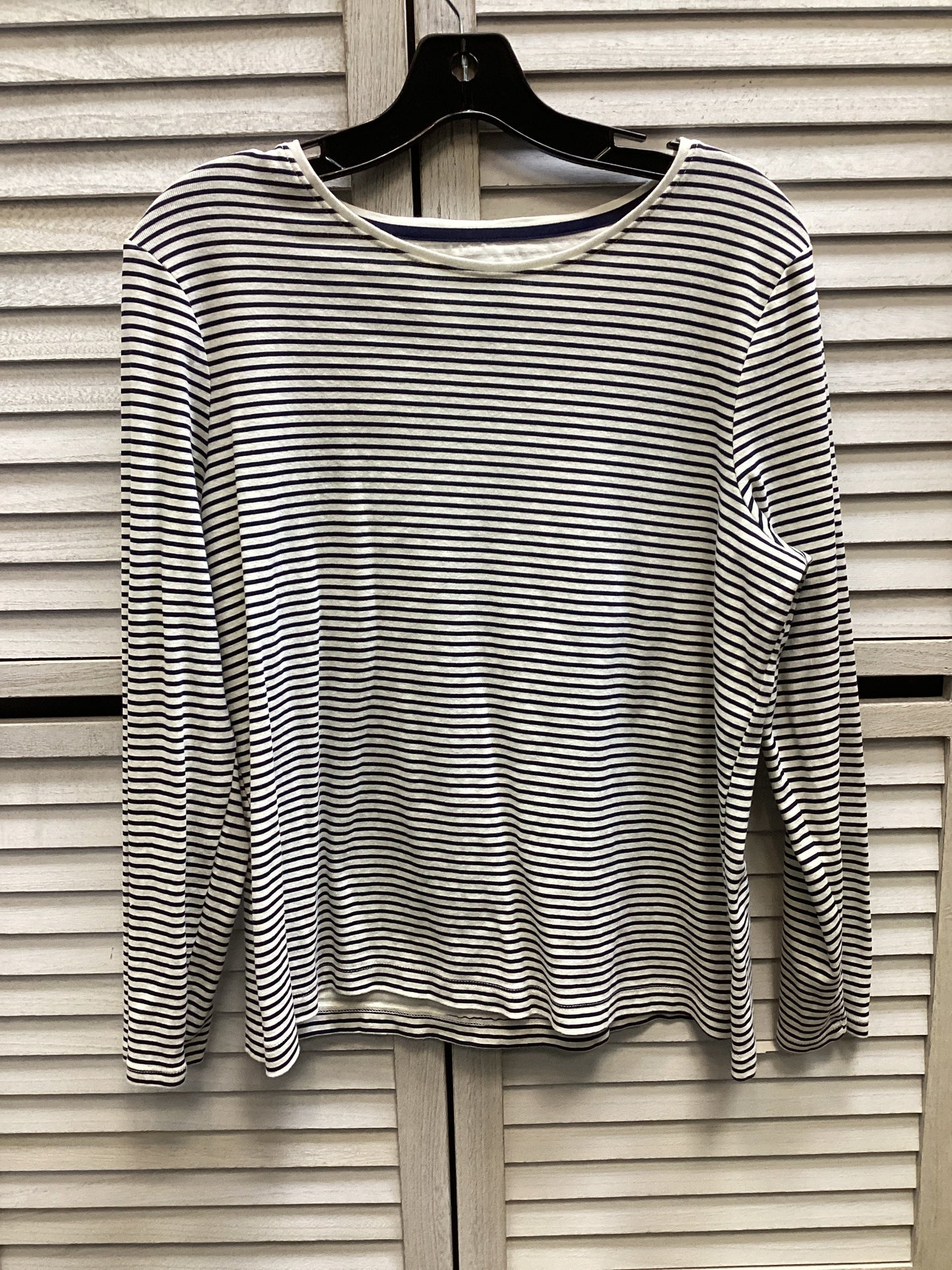 Top Long Sleeve By Croft And Barrow In Striped Pattern, Size: Xl