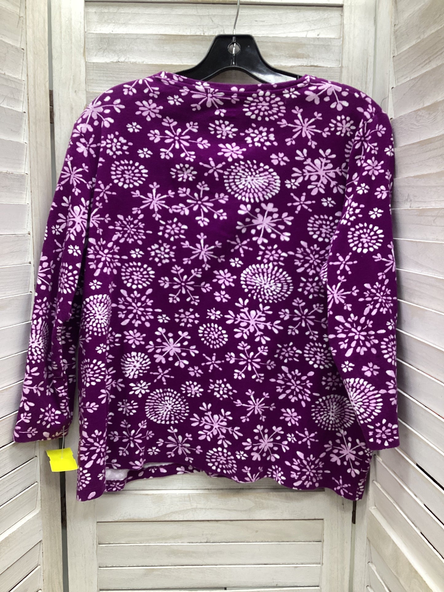 Top Long Sleeve By Kim Rogers In Purple, Size: M