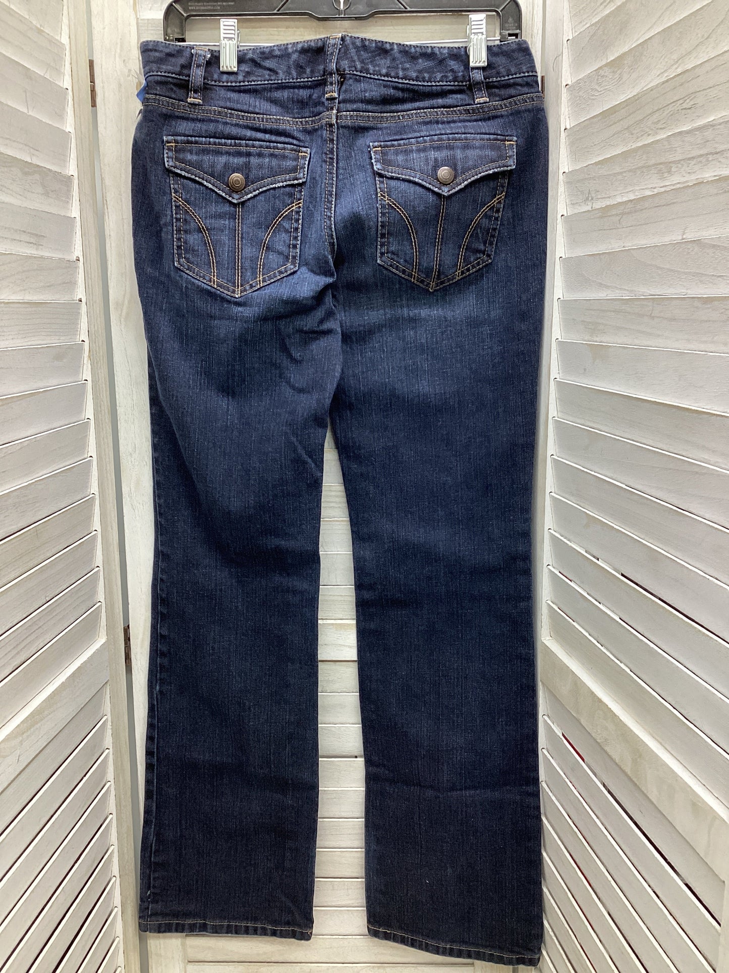 Jeans Boot Cut By Loft In Blue Denim, Size: 4