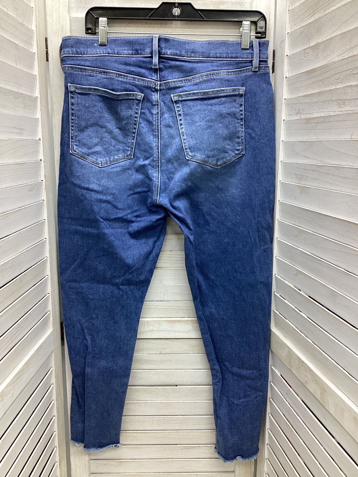 Jeans Skinny By Loft In Blue Denim, Size: 12